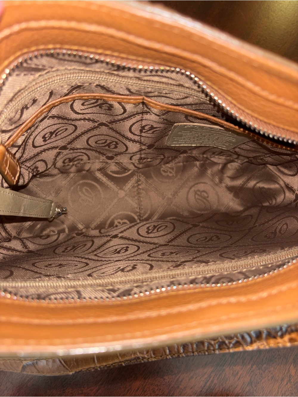 Brighton Mingle Sage Mock Croco Nutmeg Organizer Shoulder/Crossbody Bag MSRP$350 - Picture 9 of 13